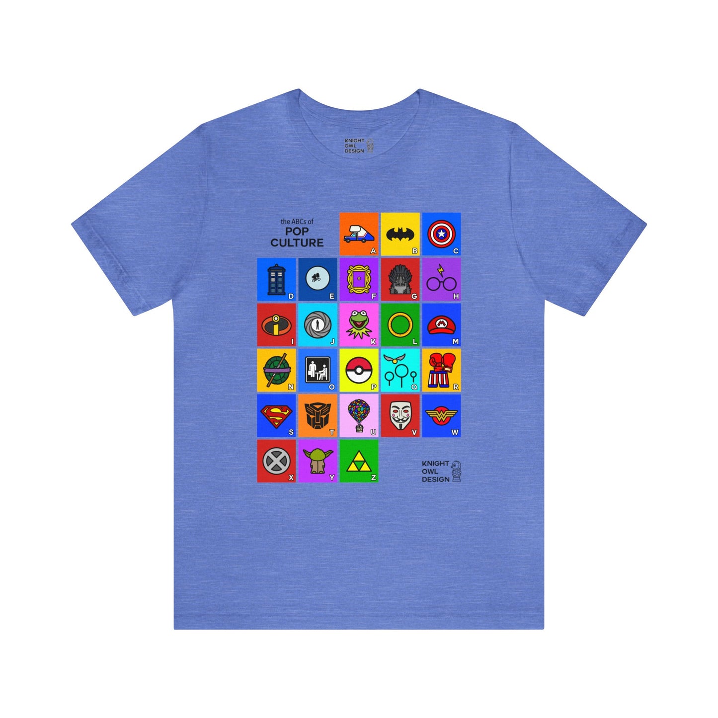 The ABCs of Pop Culture – Unisex Tee Shirt