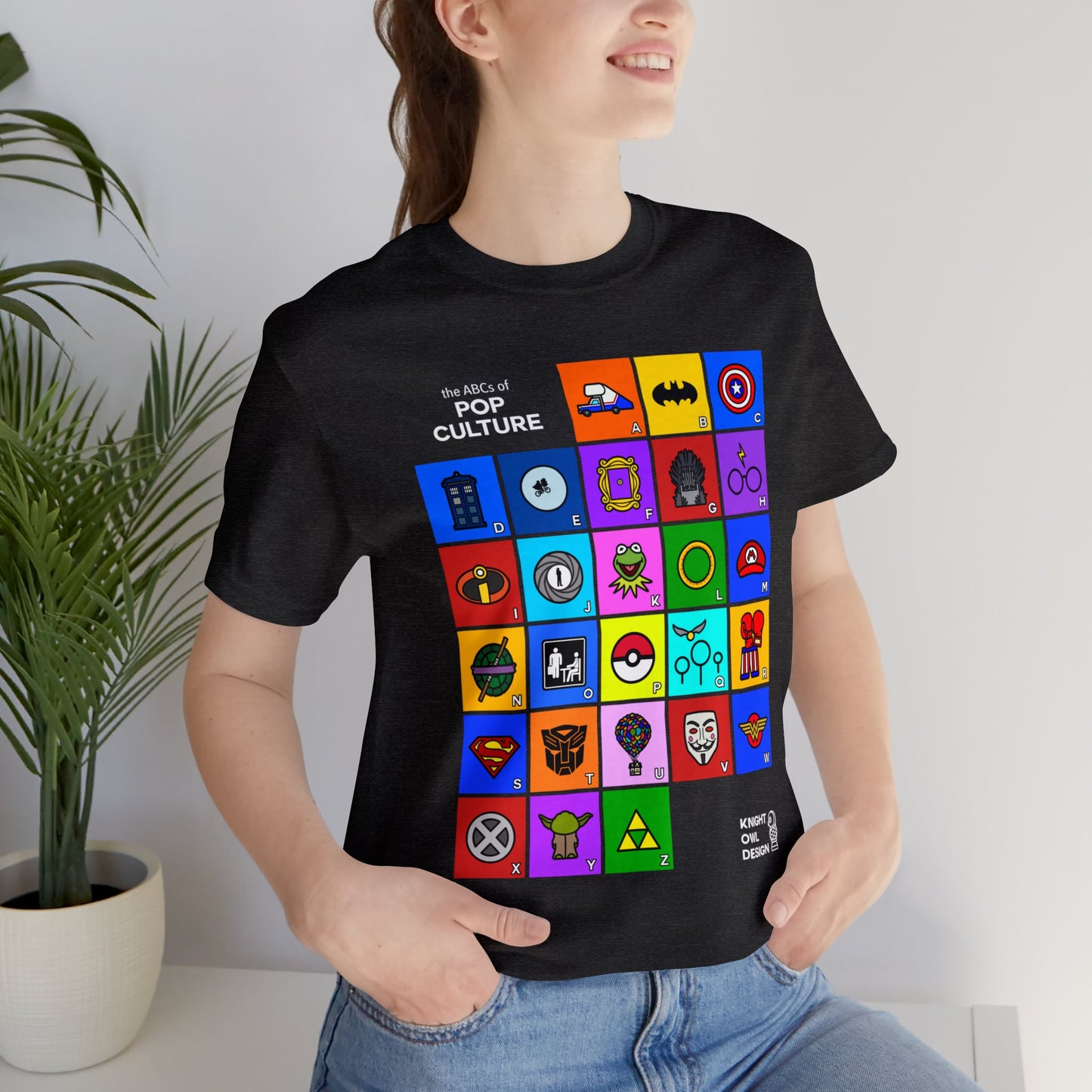 The ABCs of Pop Culture – Unisex Tee Shirt
