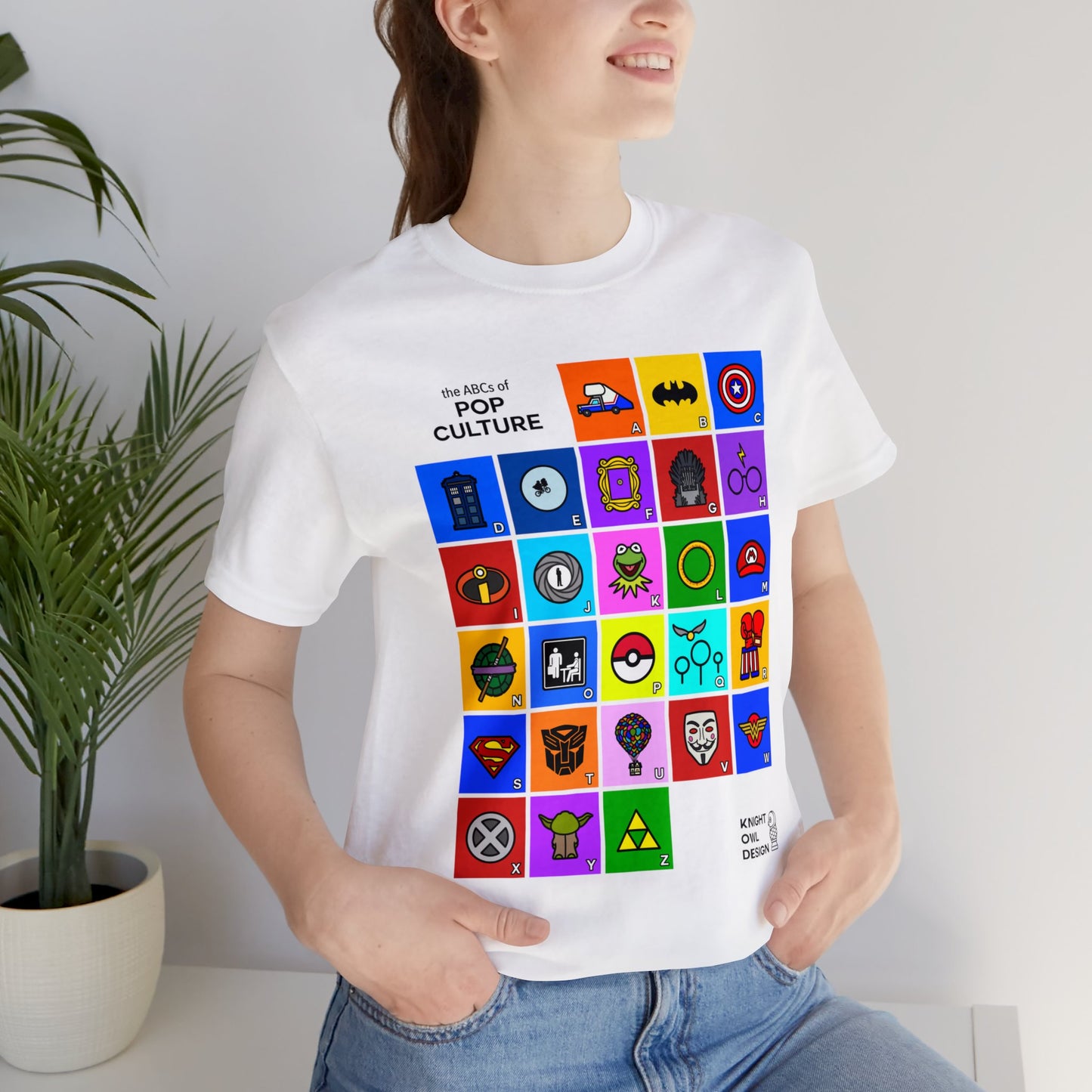 The ABCs of Pop Culture – Unisex Tee Shirt
