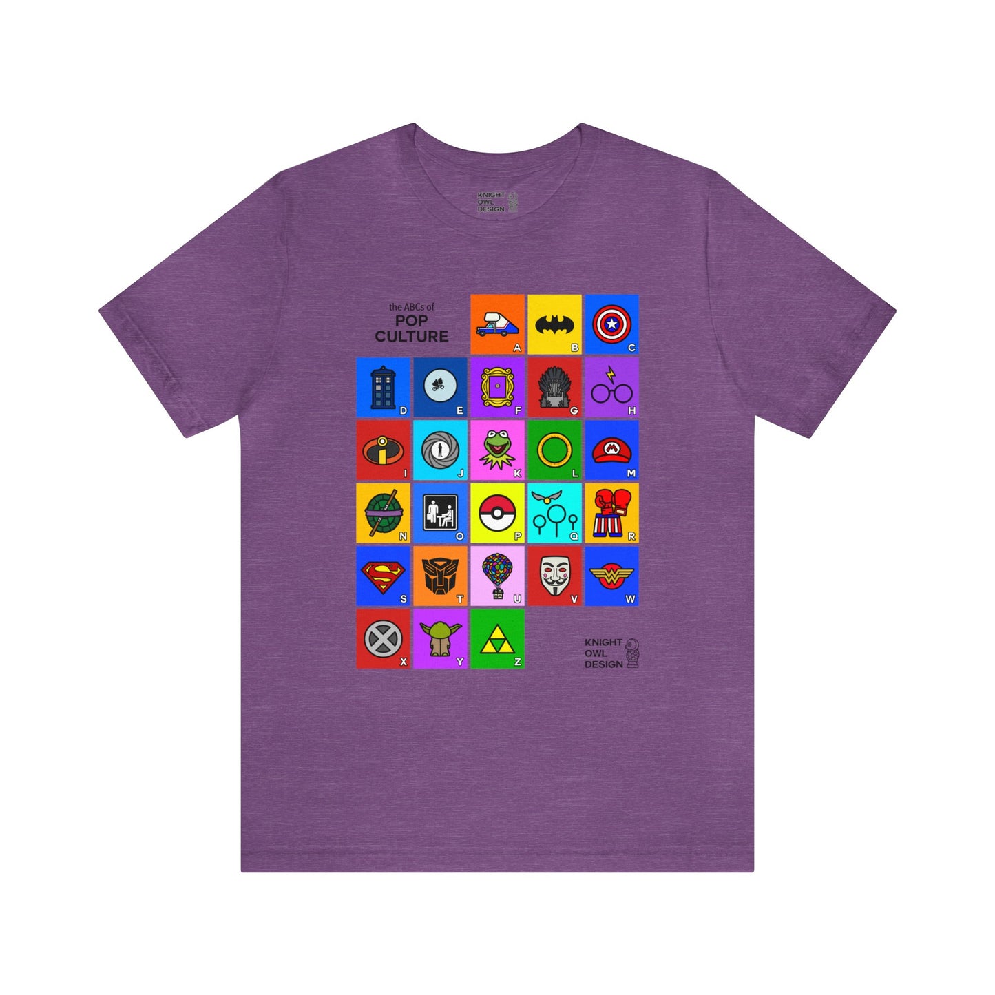 The ABCs of Pop Culture – Unisex Tee Shirt