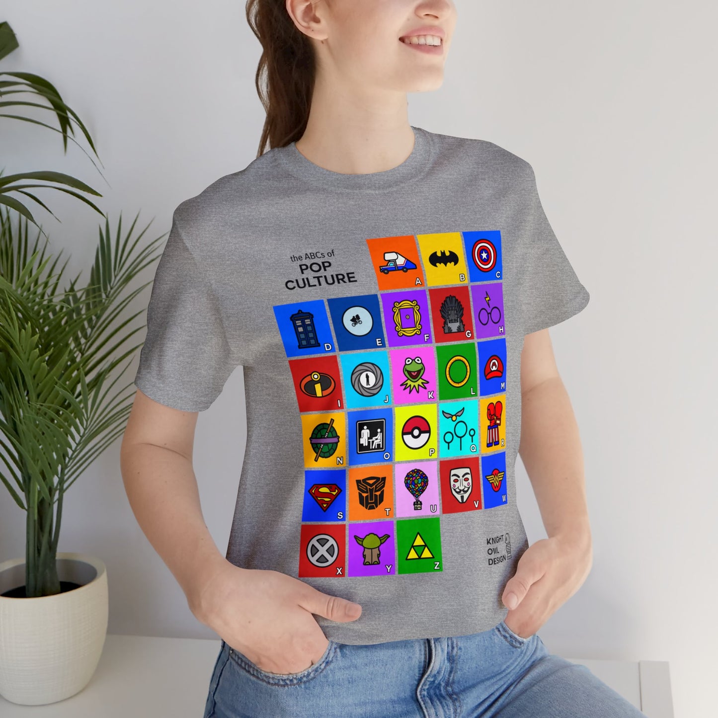 The ABCs of Pop Culture – Unisex Tee Shirt
