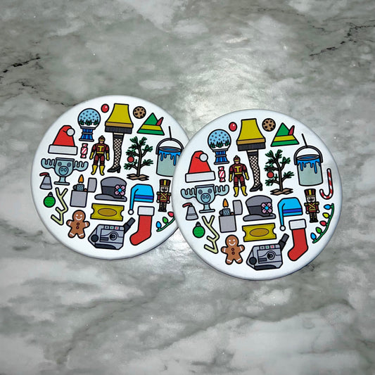 Christmas Movie Icons Coasters (Set of 2)