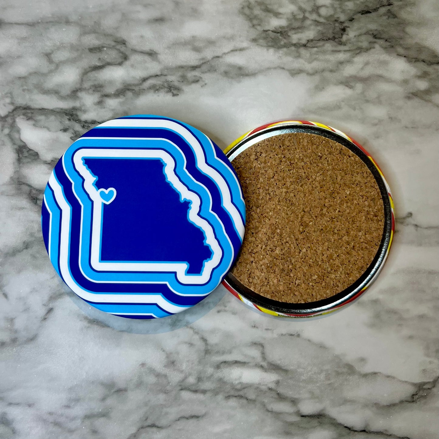 KCMO Coasters – Red/Blue Combo (Set of 2)
