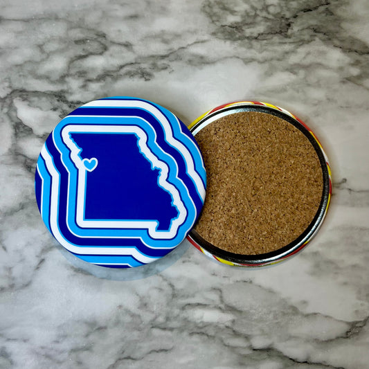 KCMO Coasters – Red/Blue Combo (Set of 2)