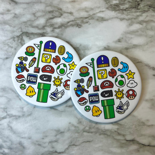 Mustached Plumber Coasters (Set of 2)