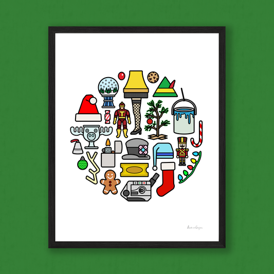 Christmas Movie Icons Print