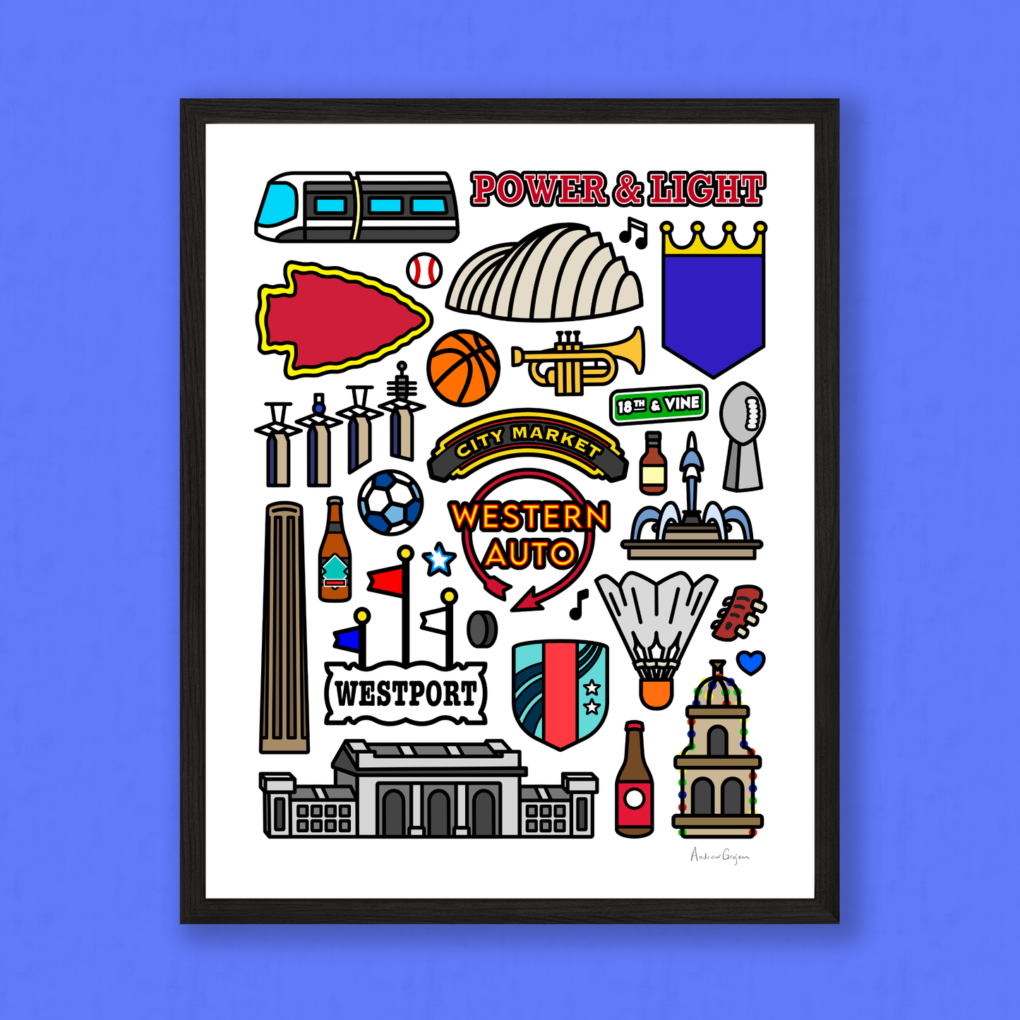 Kansas City Icons Print (2024)