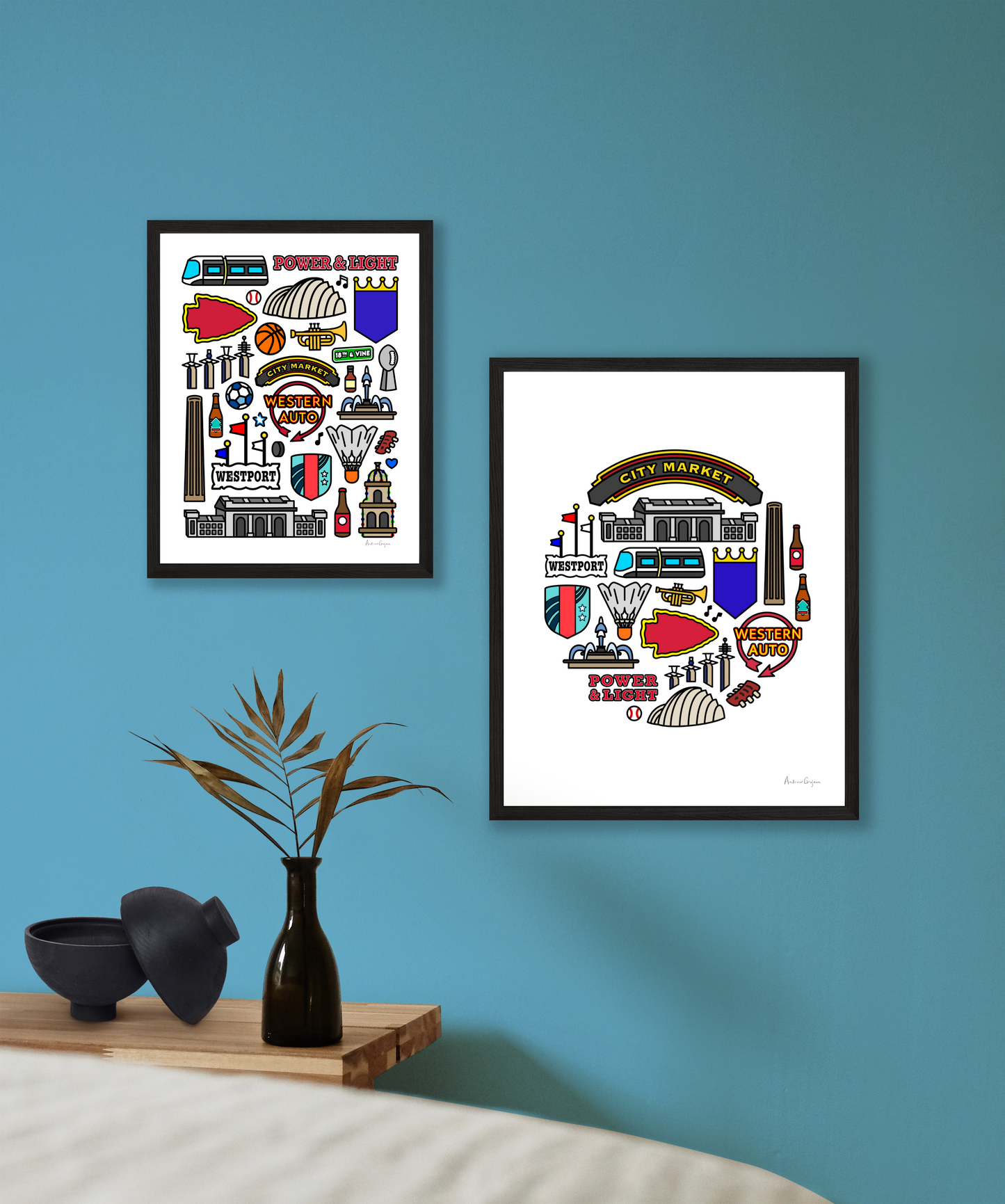 Kansas City Icons Print – Circle (2024)