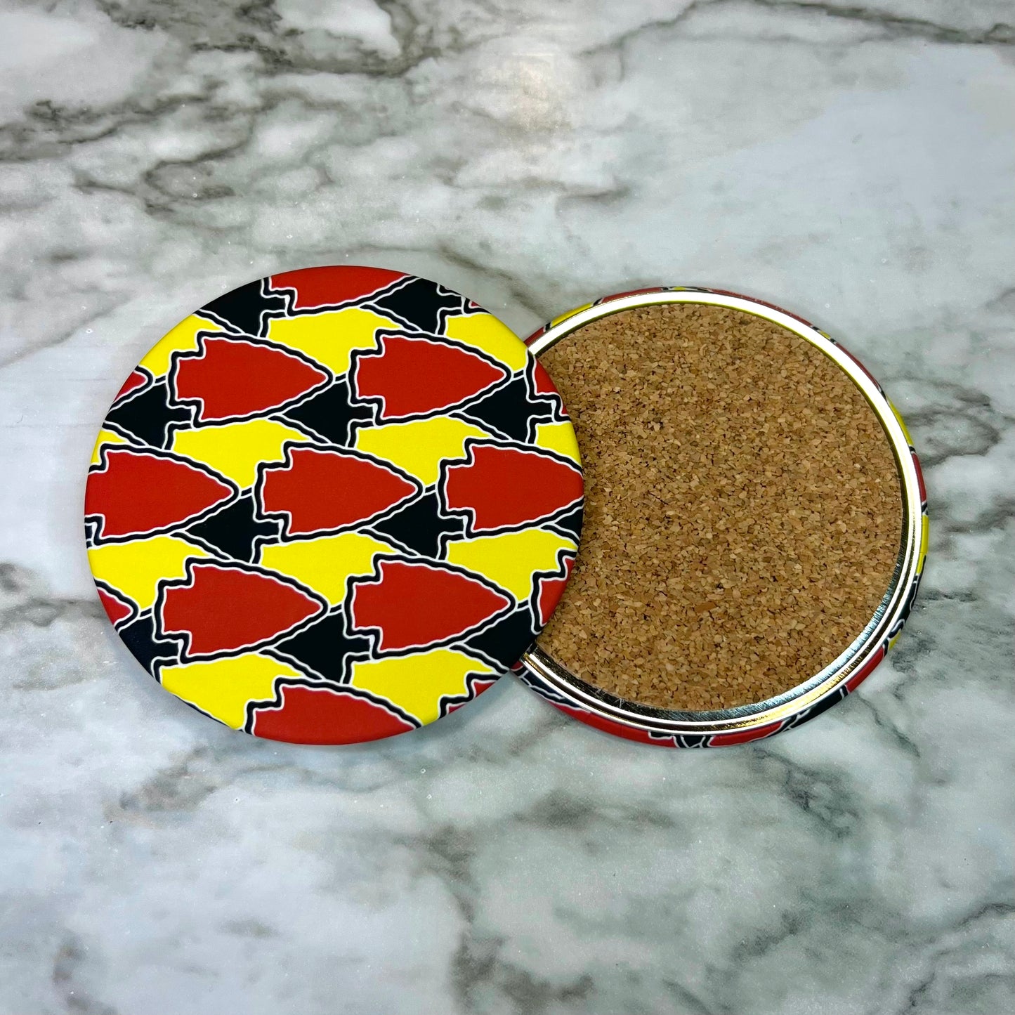 Kansas City Arrowheads Coasters – Black or White (Set of 2)