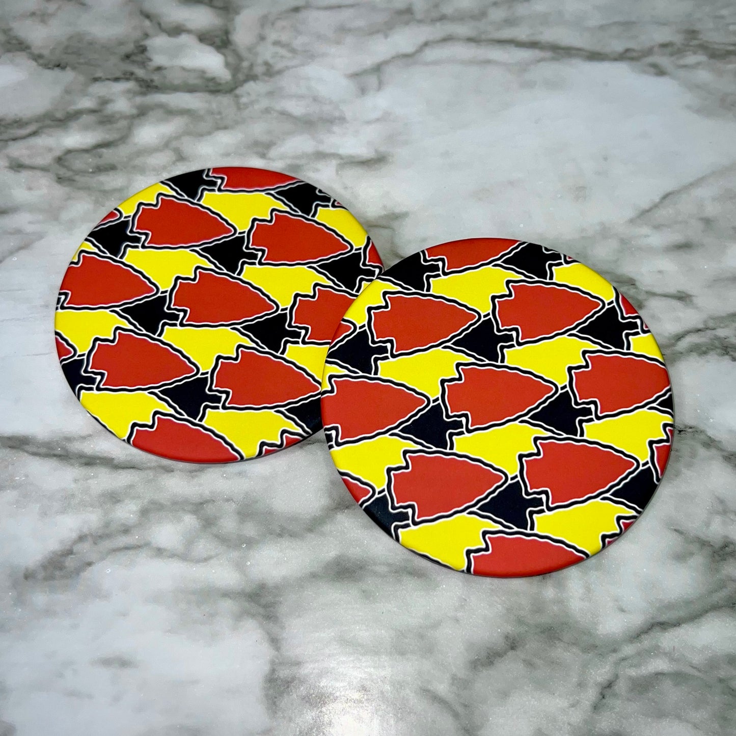 Kansas City Arrowheads Coasters – Black or White (Set of 2)