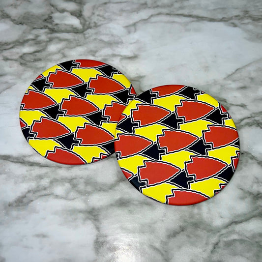 Kansas City Arrowheads Coasters – Black or White (Set of 2)