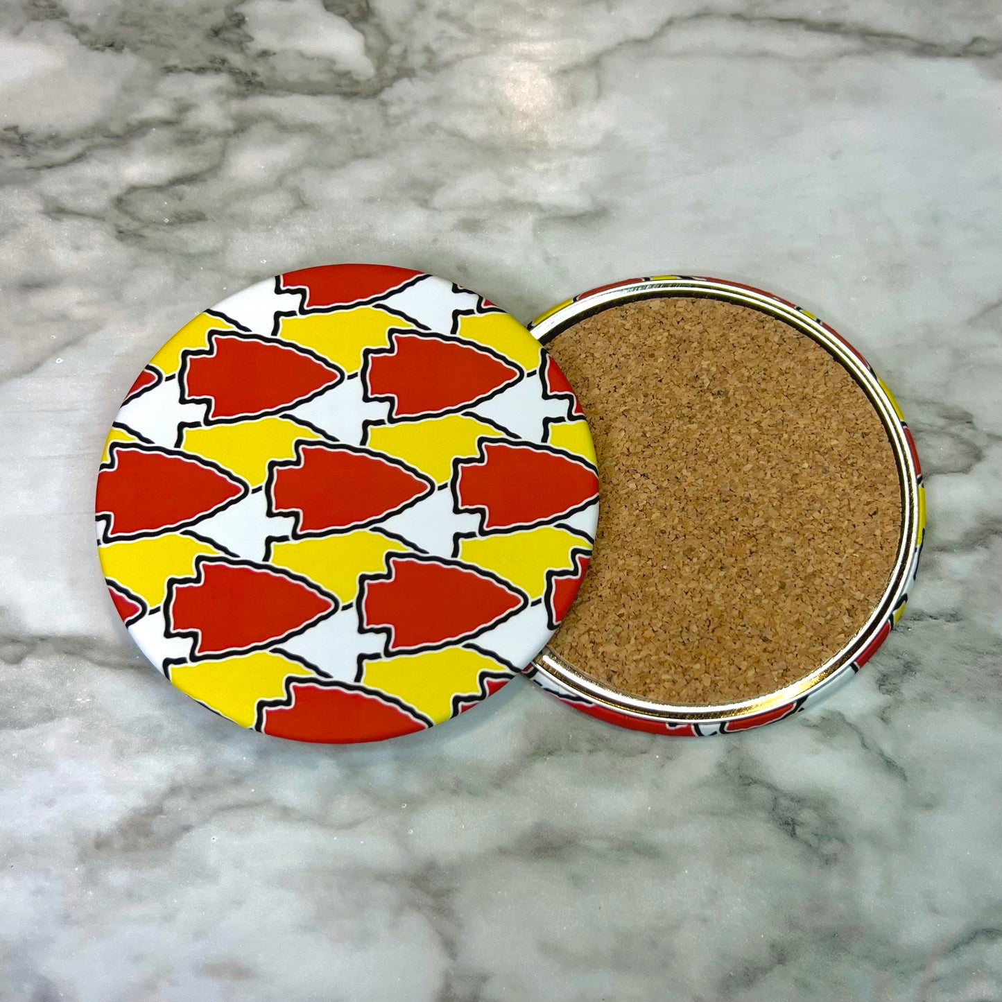 Kansas City Arrowheads Coasters – Black or White (Set of 2)