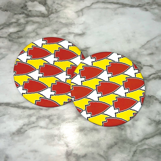 Kansas City Arrowheads Coasters – Black or White (Set of 2)