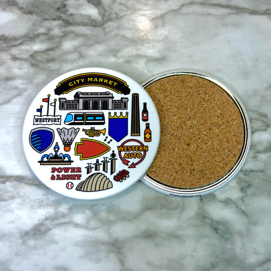 Kansas City Icons Coasters (Set of 2)