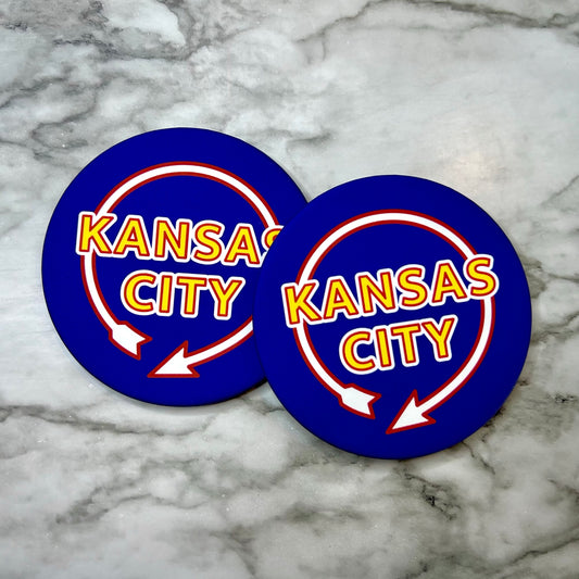 Kansas City Sign Coasters (Set of 2)