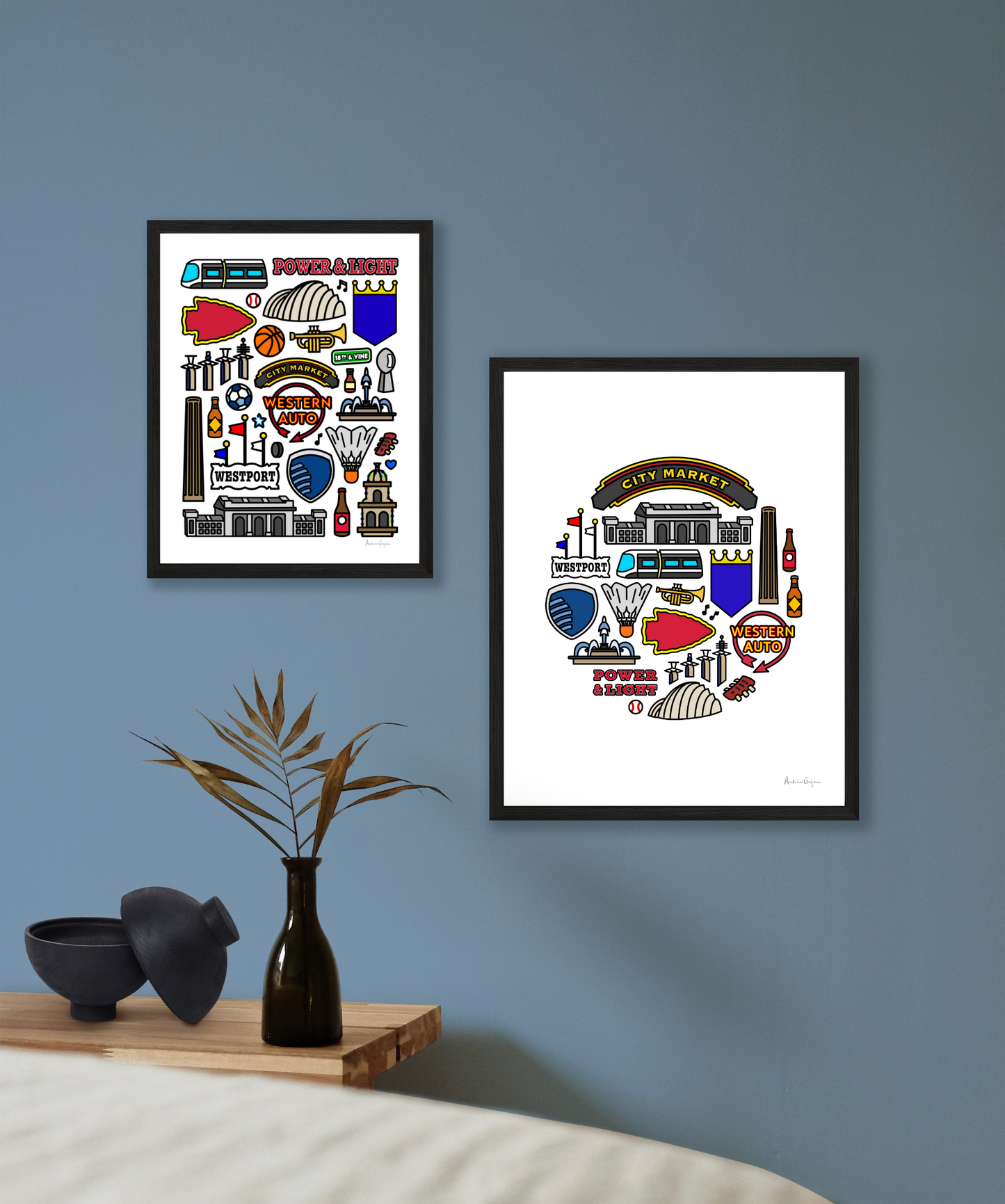 Kansas City Icons Print – Circle