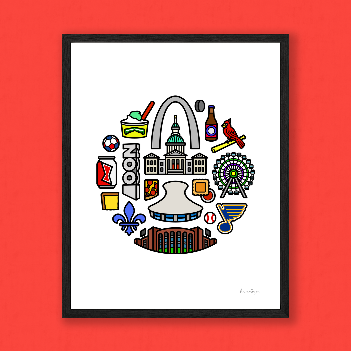 St. Louis Icons Print – Circle