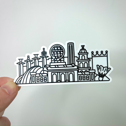Kansas City Skyline Sticker