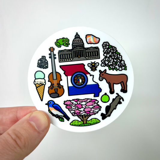 Missouri Symbols Sticker