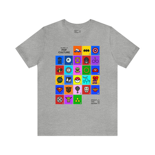 The ABCs of Pop Culture – Unisex Tee Shirt