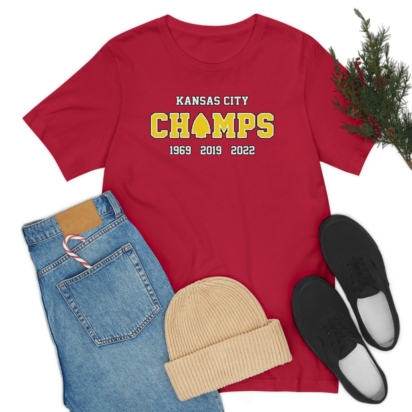 Kansas City CHAMPS (Years) – Tee Shirt – Red