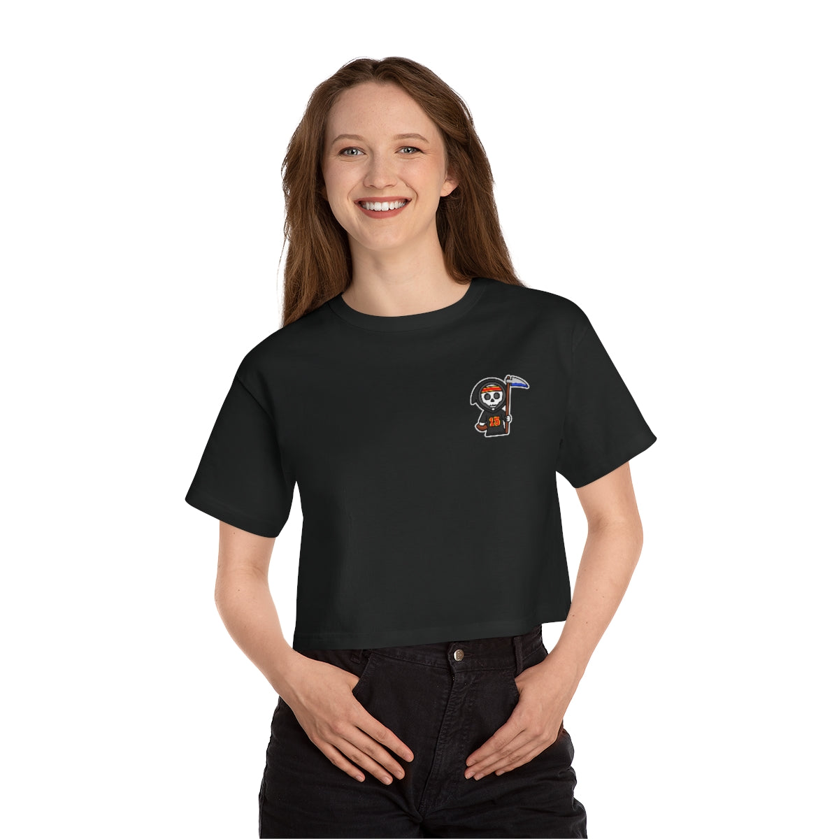 Kansas City Grim Reaper – Women's Cropped Tee – Black