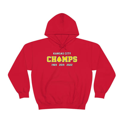 Kansas City CHAMPS (Years) – Hoodie – Red/Gold