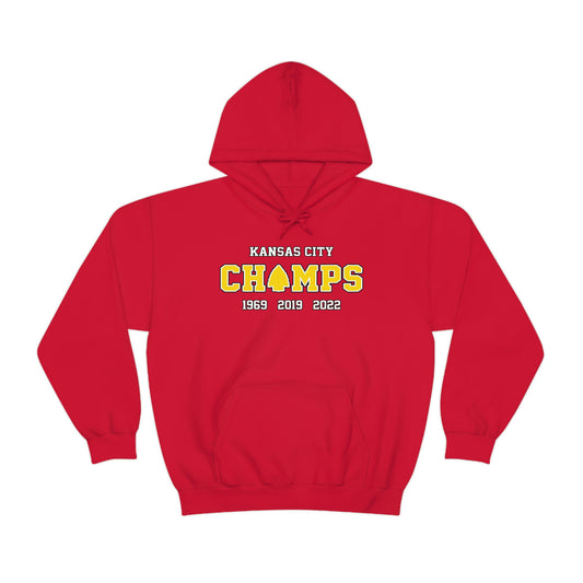 Kansas City CHAMPS (Years) – Hoodie – Red/Gold