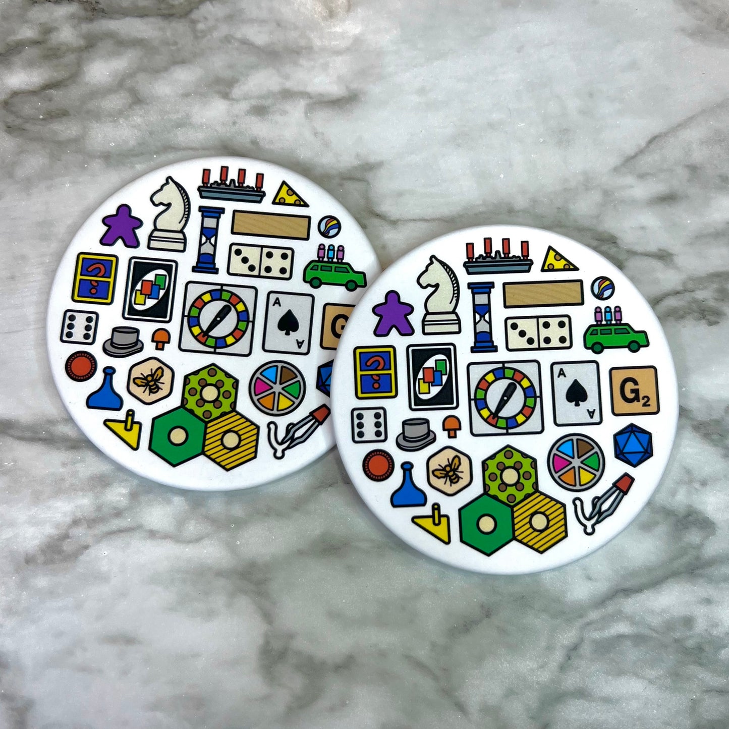 Board Games Coasters (Set of 2)