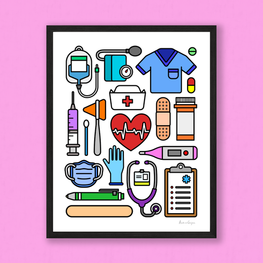 Healthcare (Nurses and Doctors) Print